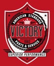 Vintage Americana Style Victory Label