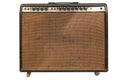 Vintage amplifier isolated on white background Royalty Free Stock Photo