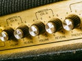 Vintage amplifier volume knob Royalty Free Stock Photo