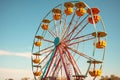 Vintage amusement Old Ferris wheel brings fun to kids