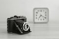 Vintage analog medium format film camera Royalty Free Stock Photo