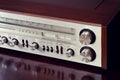 Vintage Analog Retro Stereo Radio Receiver Shiny Front Panel