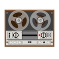 Vintage Analog Stereo Reel Tape Recorder Royalty Free Stock Photo