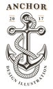 Vintage anchor emblem