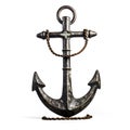 Vintage anchor, ship anchor isolated