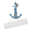Vintage anchor with tag