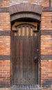Vintage ancient british door in some building of Stratford upon Avon