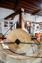 Vintage Ancient italian olive oil machine used to make oil, oil mill