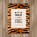 Vintage Animal Skin Background and Typography