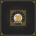 Vintage Anniversary logo emblem