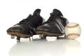 Vintage antique baseball shoes Royalty Free Stock Photo