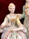 Beautiful Antique Vintage High Quality Hand Painted Porcelain Victorian People Figurine Dressed in Finery