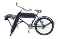 Isolated Vintage Delivery Bike With Sign