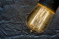 Vintage Antique Edison Light Bulb Fixture Royalty Free Stock Photo