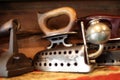 Vintage antique flat iron Royalty Free Stock Photo