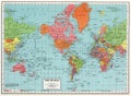 Vintage Antique Historical World Map