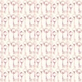 Vintage Antique pink key Seamless repeat pattern