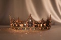 Vintage antique royal crown. Symbol of monarchy.