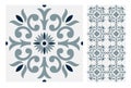 Vintage antique seamless design patterns tiles in Vector illustration