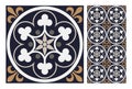 Vintage antique seamless design patterns tiles in Vector illustration