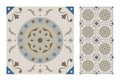 Vintage antique seamless design patterns tiles in Vector illustration Royalty Free Stock Photo