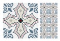 Vintage antique seamless design patterns tiles in Vector illustration Royalty Free Stock Photo