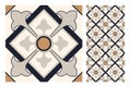 Vintage antique seamless design patterns tiles in Vector illustration Royalty Free Stock Photo