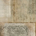 Vintage Antique Text Paper Background