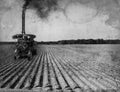 Vintage Antique Traction Farm Tractor Royalty Free Stock Photo
