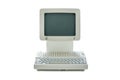 Vintage Apple desktop computer isolated on white