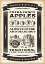 Vintage apple harvest poster