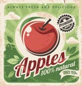 Vintage apple poster Royalty Free Stock Photo