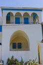 Vintage Arabic architecture facade with windows Acre Israel