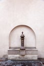 Vintage Arabic metallic water fountain in Doha, Qatar.