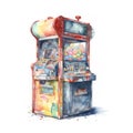Vintage Arcade Machine on White Background. Perfect for Gaming Websites and Blogs.