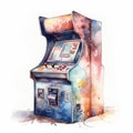Vintage Arcade Machine on White Background. Perfect for Gaming Websites and Blogs.