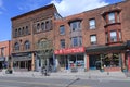 Vintage architecture and eclectic businesses