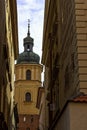 Vintage architecture of Old Town with Royal Castle in background in Warsaw, Poland Royalty Free Stock Photo