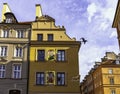 Vintage architecture of Old Town in Warsaw, Poland Royalty Free Stock Photo