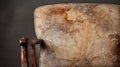 Vintage Armchair With Peeling Paint: A Rustic Canvas Close-up