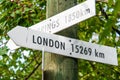 Vintage Arrow Destination Travel Signs - London Royalty Free Stock Photo