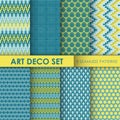 Vintage Art Deco Background Set