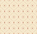 Vintage Art Deco Seamless Pattern. Geometric decorative with abstract elements. Retro background. Beige background with red Royalty Free Stock Photo