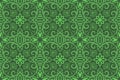 Vintage art with green medieval seamless pattern Royalty Free Stock Photo