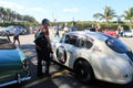 Vintage aston martin race car Royalty Free Stock Photo