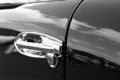 Vintage Aston Martin side detail black and white Royalty Free Stock Photo