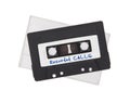 Vintage audio cassette tape, isolated on white background Royalty Free Stock Photo