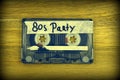 Vintage audio cassette tape - 80 s  Party Royalty Free Stock Photo