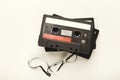 Vintage audio cassettes isolated on white background Royalty Free Stock Photo