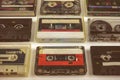 Vintage audio compact cassettes Royalty Free Stock Photo